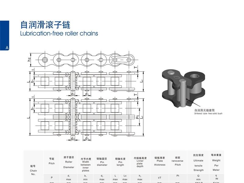 自潤(rùn)滑滾子鏈